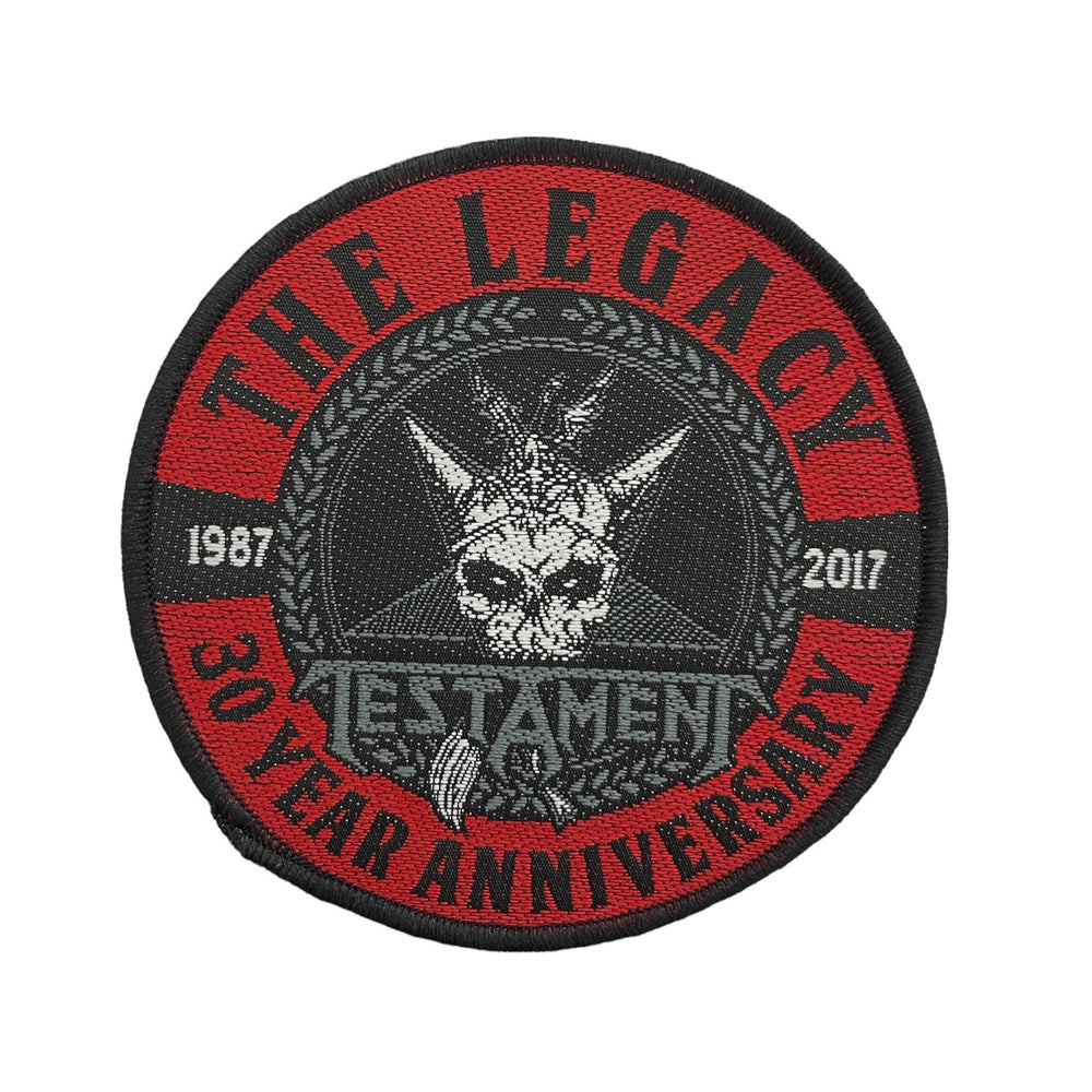 Testament Standard Patch: The Legacy 30 Year Anniversary Official Woven Patch Brand New