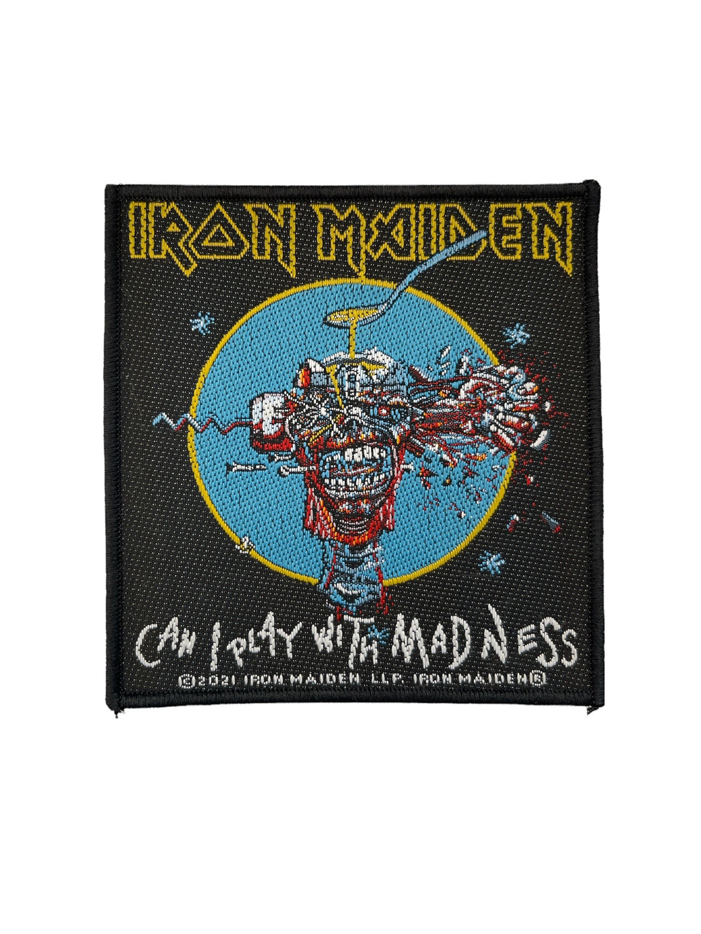 Iron Maiden Standard Patch: Can I Play With Madness Official Woven Patch Brand New