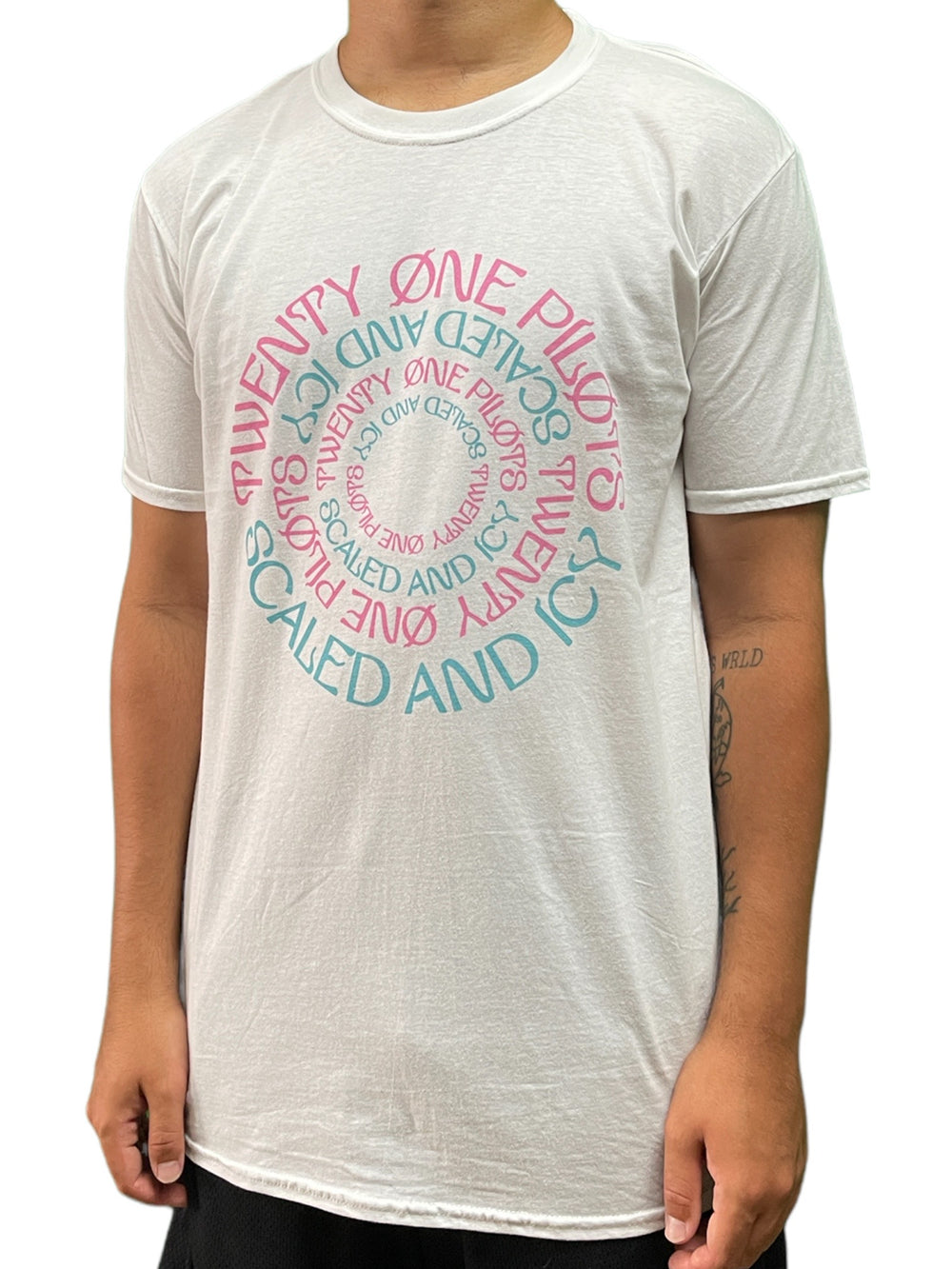 Twenty One Pilots Circular WHITE Unisex Official T Shirt Brand New Various Sizes