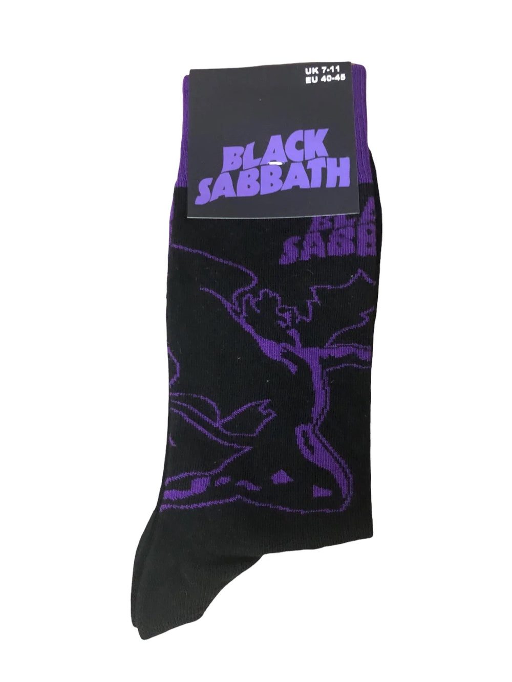 Black Sabbath Logo & Demon Official Product 1 Pair Jacquard Socks Brand New