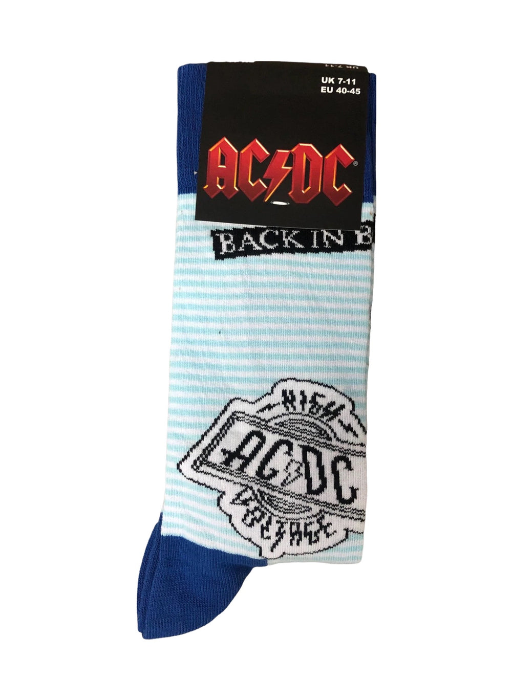 AC/DC Icons BLUE Official Product 1 Pair Jacquard Socks Brand New