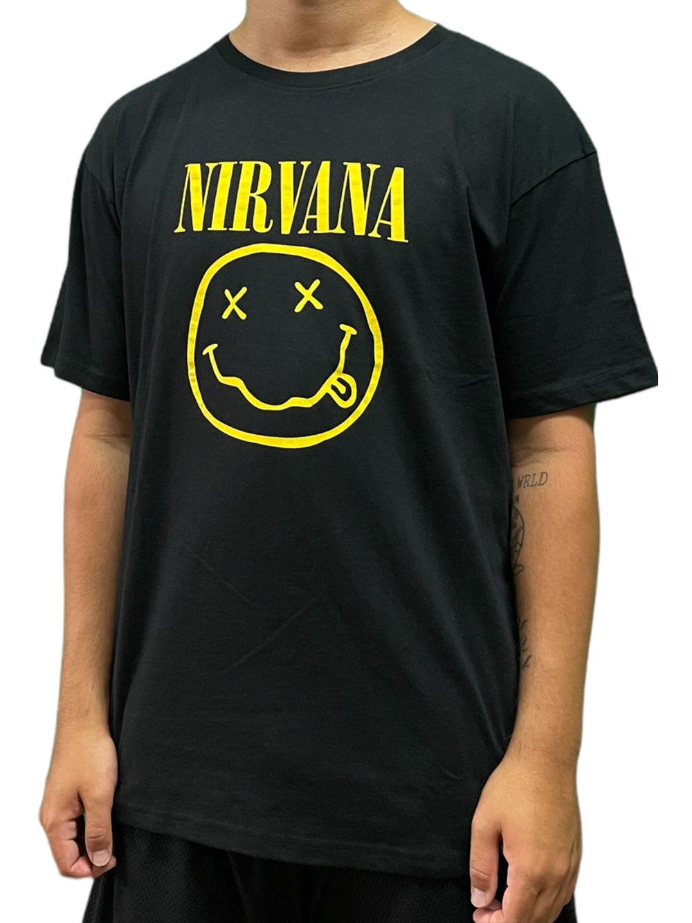 Nirvana FLOWER SNIFFIN BACK PRINT Unisex Official T Shirt Brand New Various Sizes