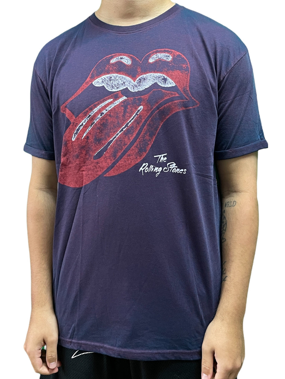 Rolling Stones The - Vintage Tongue Burnout Unisex Official T Shirt Various Sizes NEW