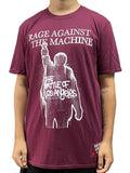 Rage Against The Machine BOLA MAROON Unisex Official T Shirt Back Printed