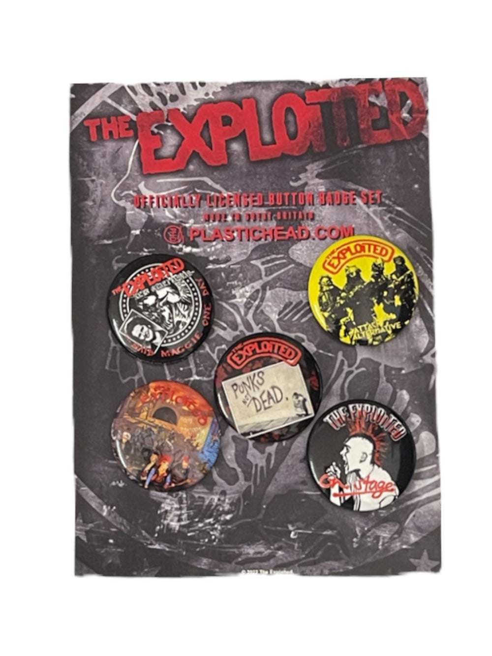 Exploited Official Merchandise Badge Pack Brand New Set 198 Punks Not Dead