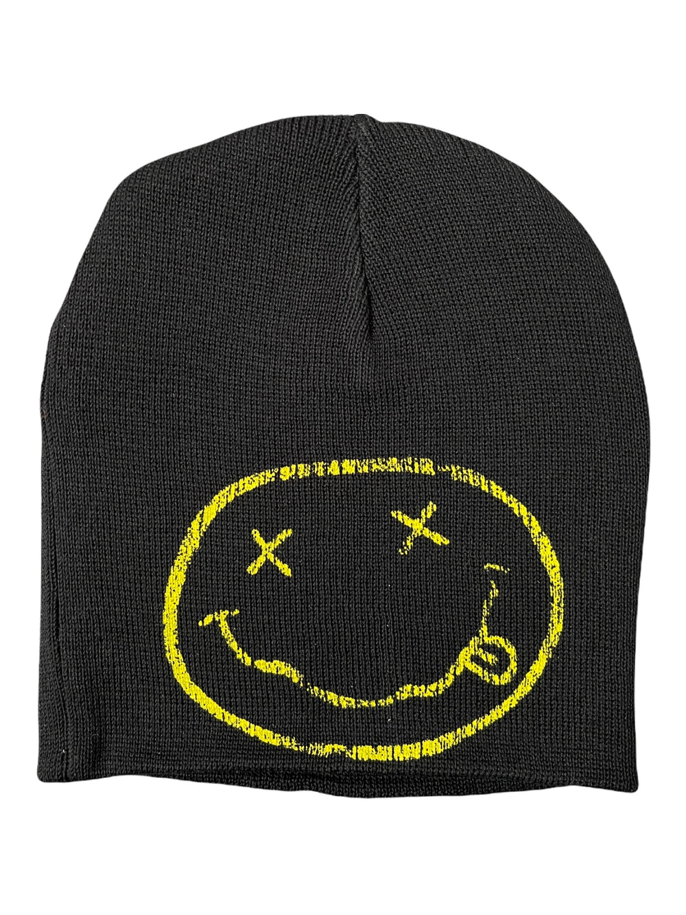 Nirvana - Happy Face  & Name Embroidery Official Beanie Hat One Size Fits All NEW