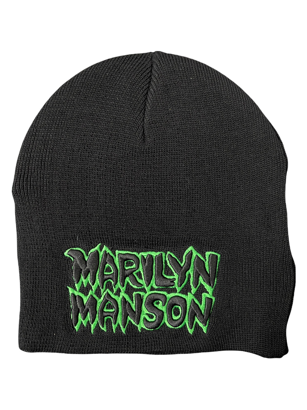 Marilyn Manson Raised Logo Embroidery Official Beanie Hat One Size Fits All NEW