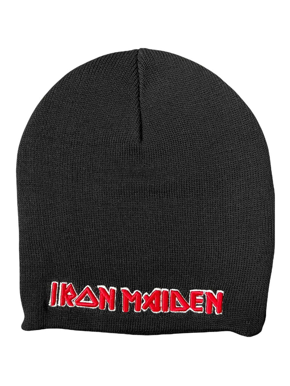 Iron Maiden - Red Logo Embroidery Official Beanie Hat One Size Fits All NEW