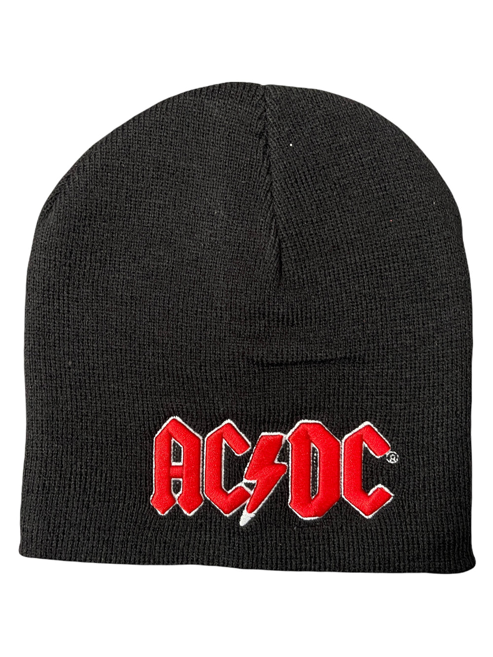 AC/DC - Red Logo Embroidery Official Beanie Hat One Size Fits All NEW