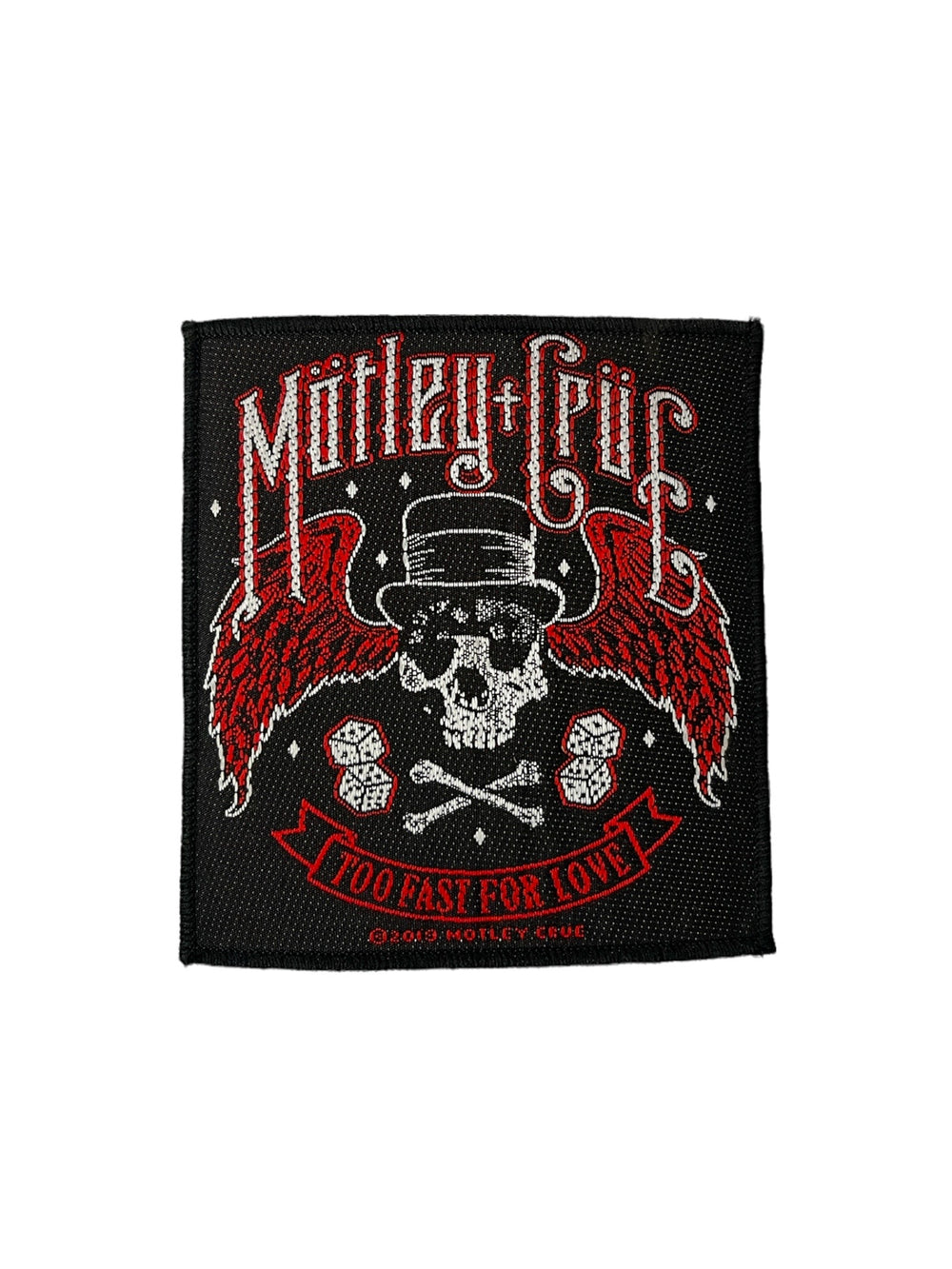 Motley Crue Too Fast For Love Official Woven Patch Brand New