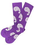 Paisley Park Official Mid Calf Socks Brand New Purple Multi Logo Prince