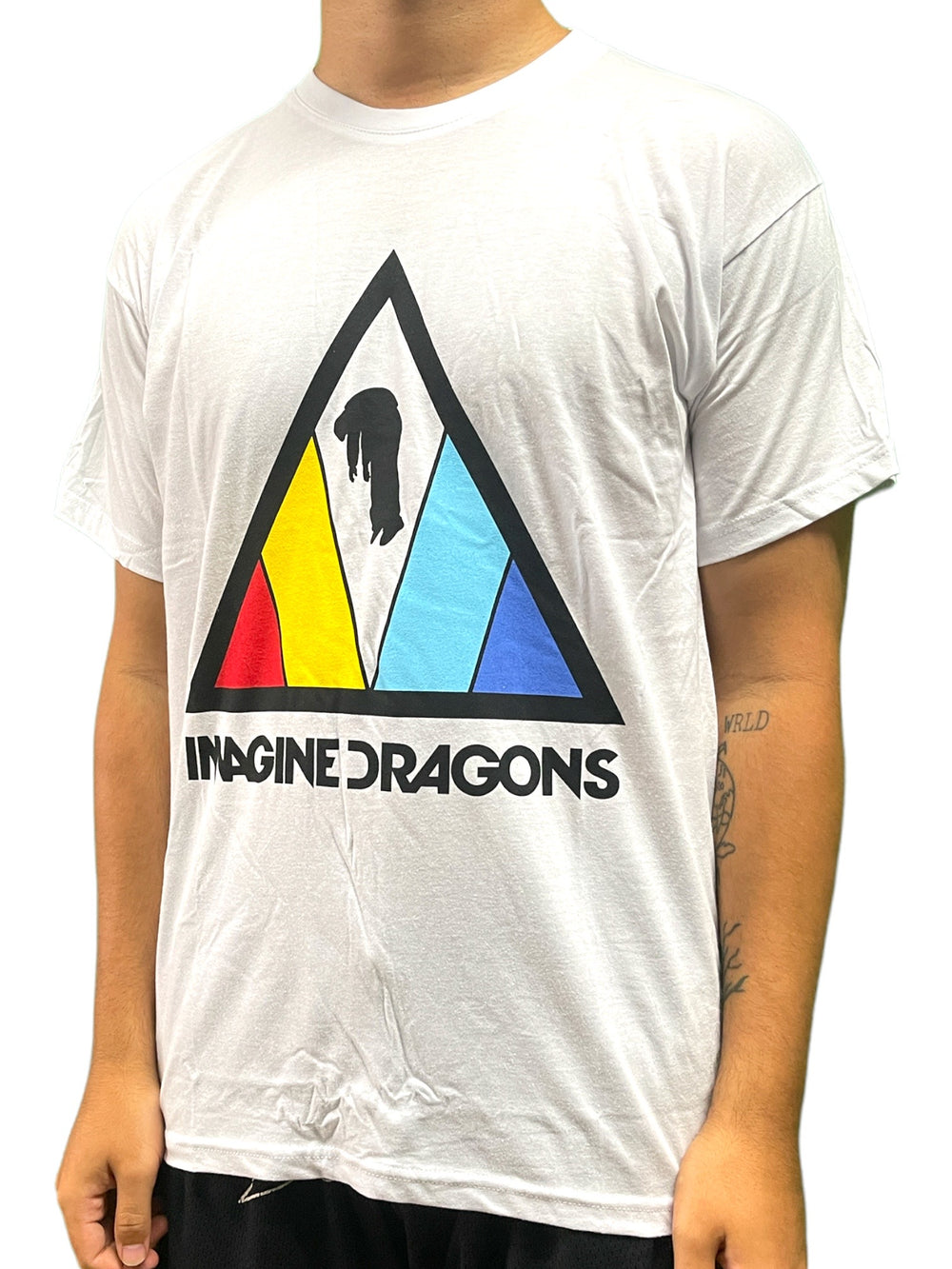 Imagine Dragons Triangle Logo White Unisex Official T Shirt Brand New Various Sizes