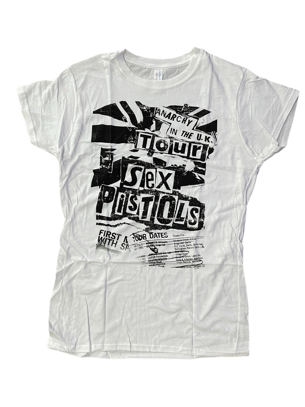 Sex Pistols On Tour White Ladies Official T-Shirt Brand New Various Sizes