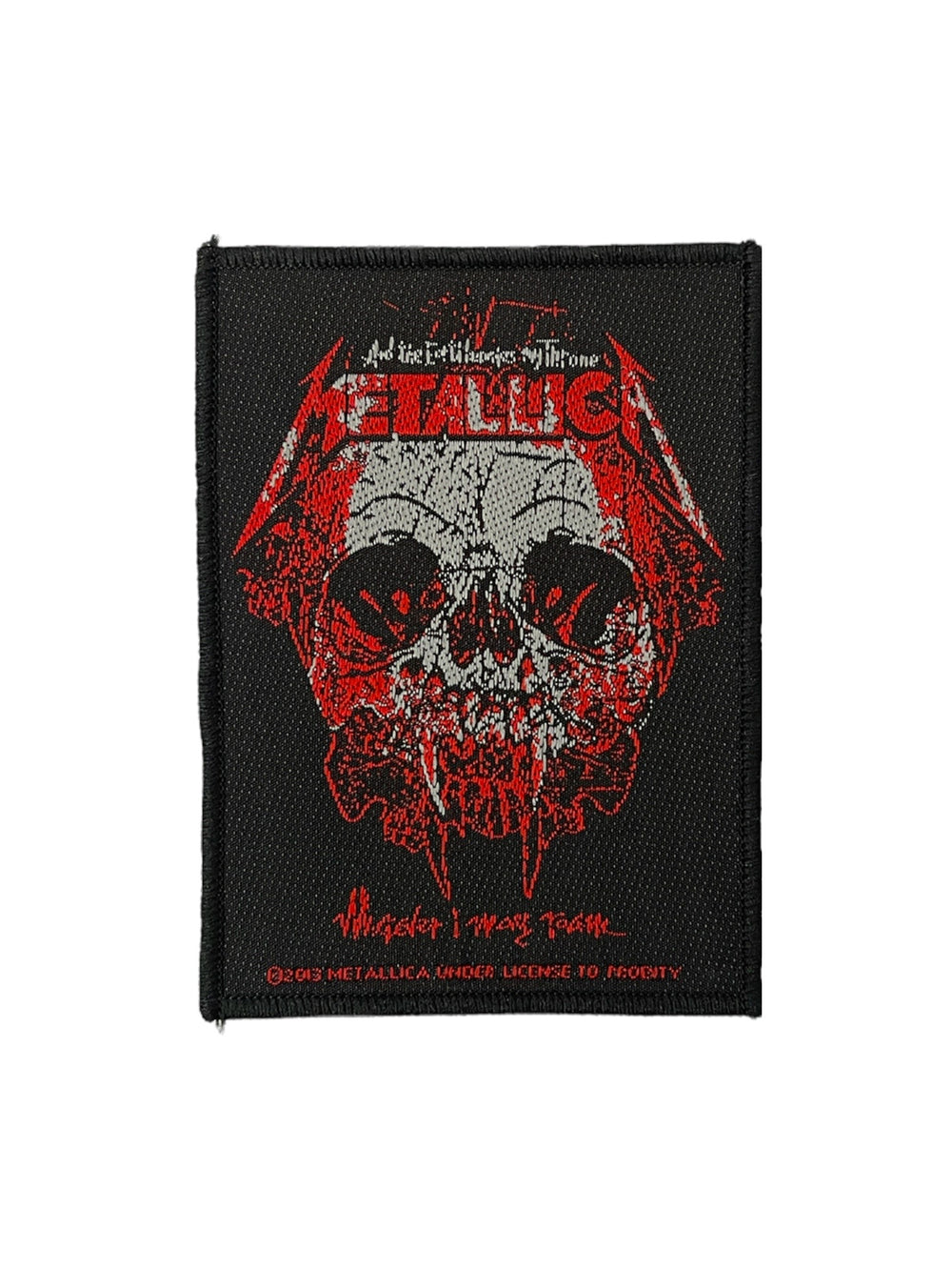 Metallica Wherever I May Roam Rectangle Official Woven Patch Brand New