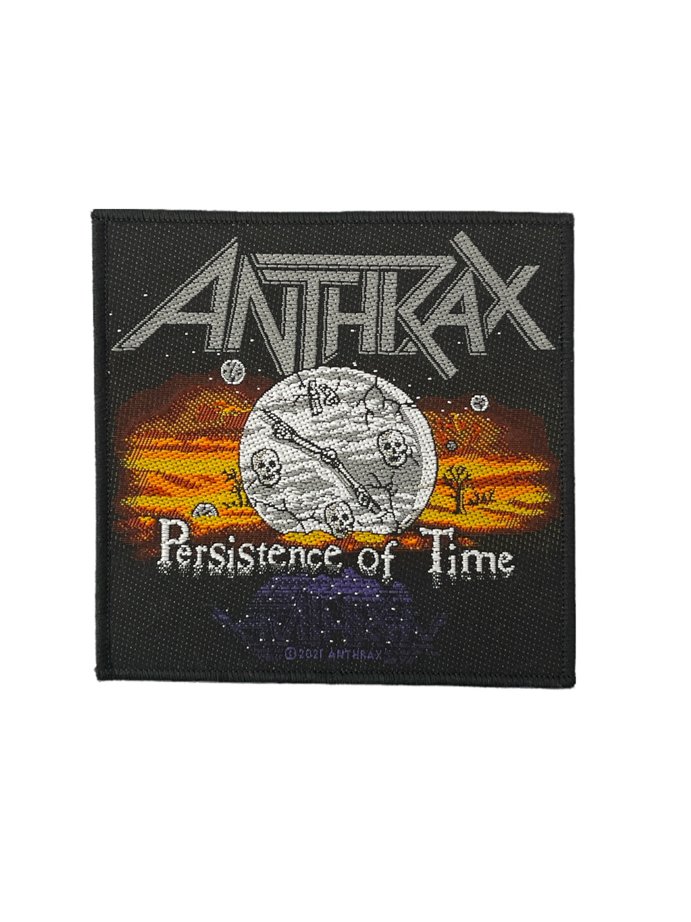 Anthrax Persistence Of Time Official Sew On Woven Patch Brand New