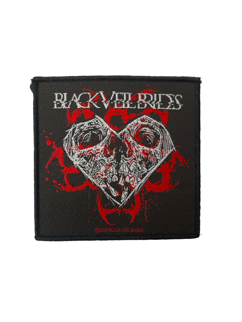 Black Veil Brides Skull Heart Official Sew On Woven Patch Brand New