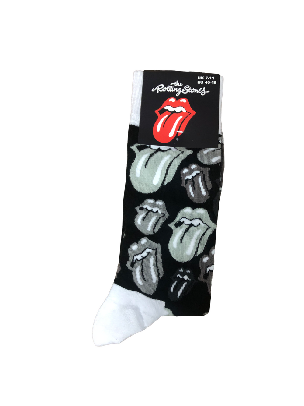Rolling Stones The - CLASSIC TONQUES Official Product 1 Pair Jacquard Socks NEW