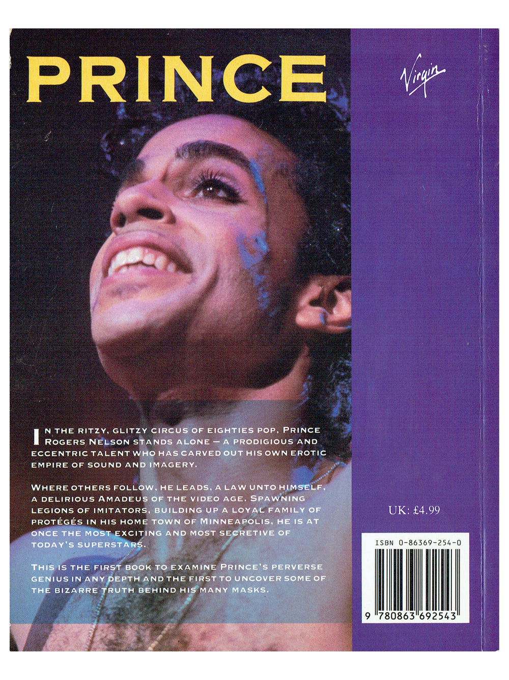 Prince – Imp Of the Perverse Softback Book 120 Pages Barney Hoskins