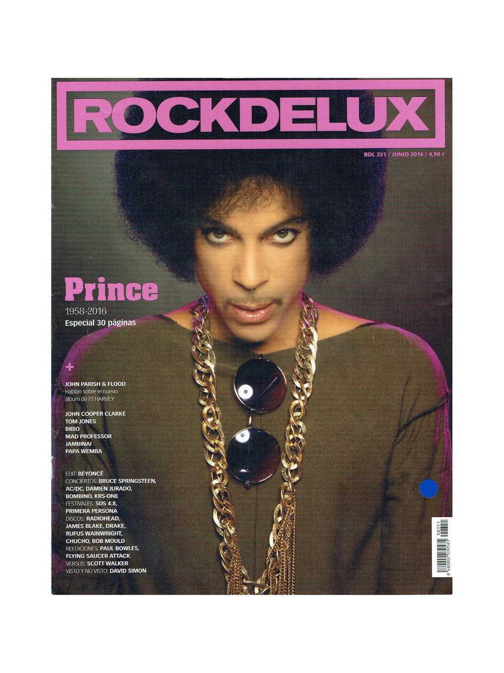 Prince – RockDelux Magazine June 2016 Spanish Language Cover & 17 Pages