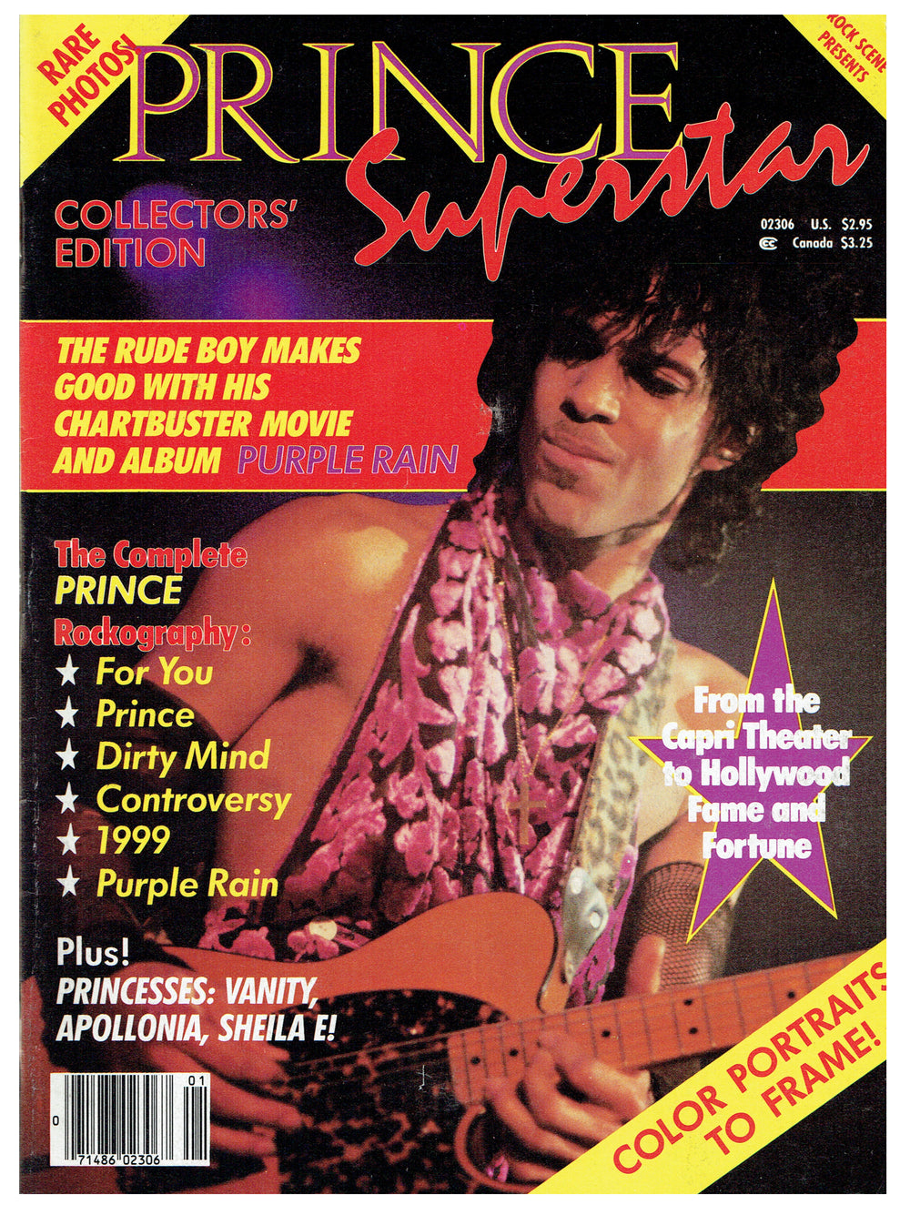 Prince Special Superstar Collectors Magazine 76 Pages Printed In USA 1984 Near Mint