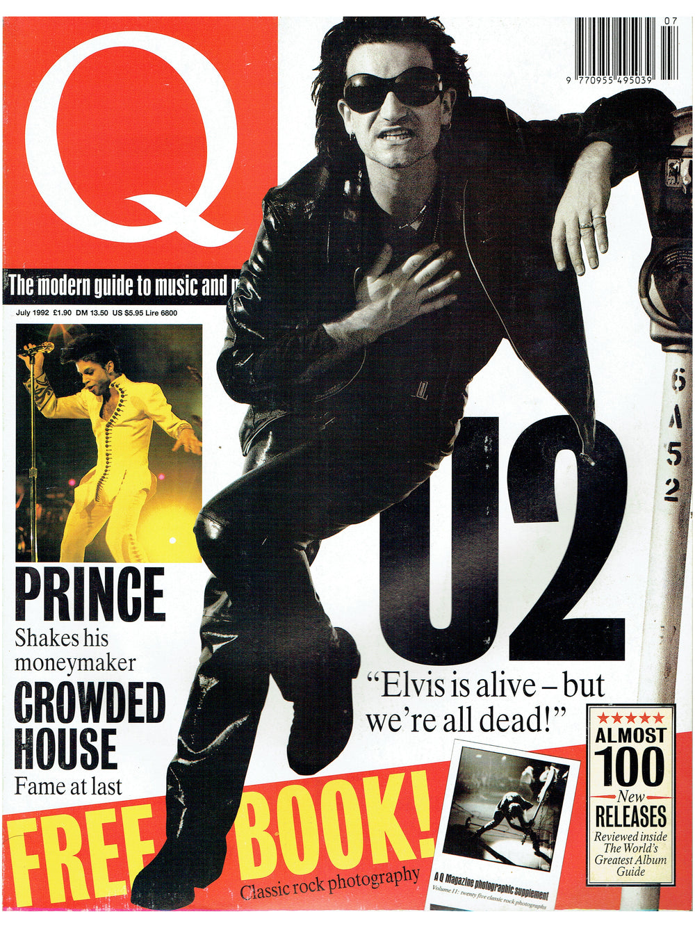 Prince – Magazine Q 70 July Cover Insert & 4 Page Article Preloved: 1992