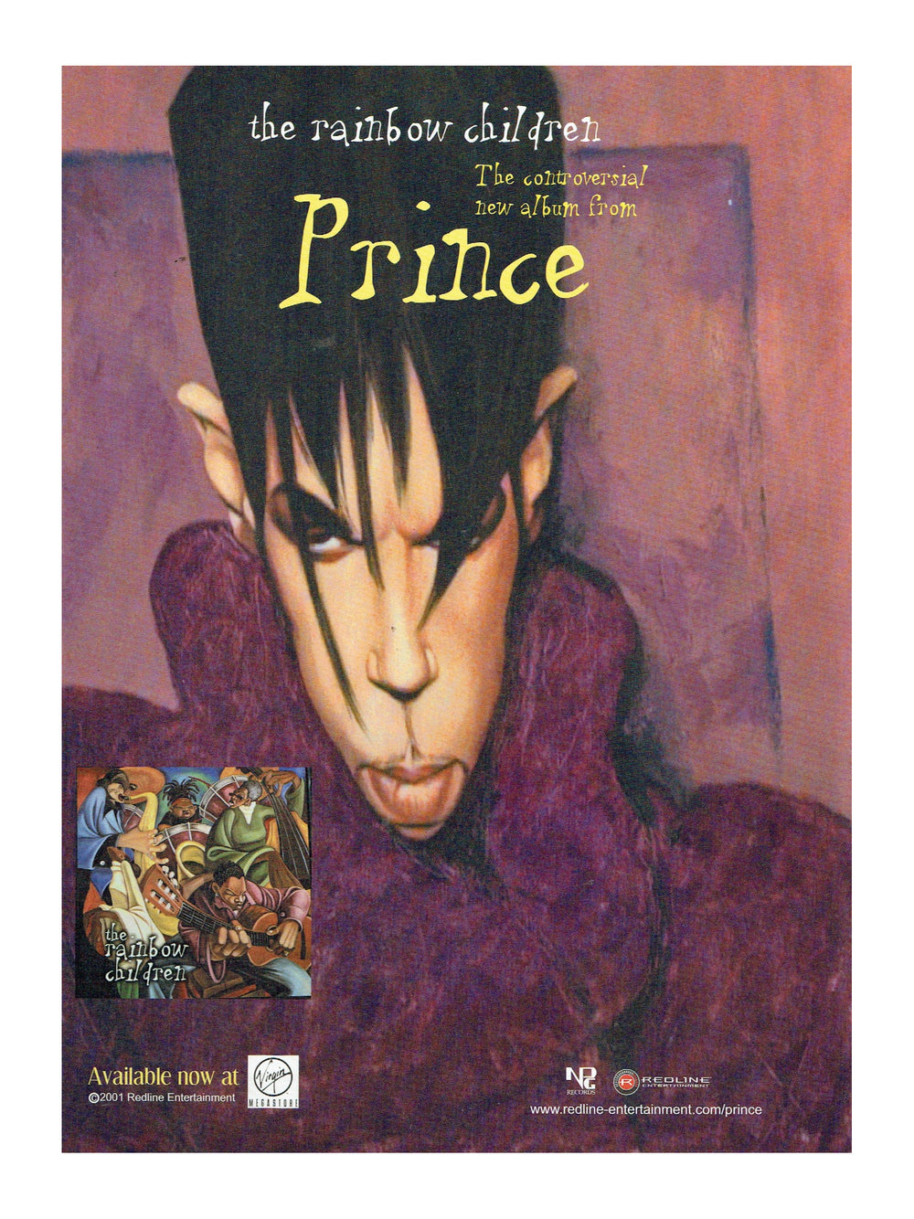 Prince – The Rainbow Children NPG Records Official Trade Magazine Advert Ideal For Framing