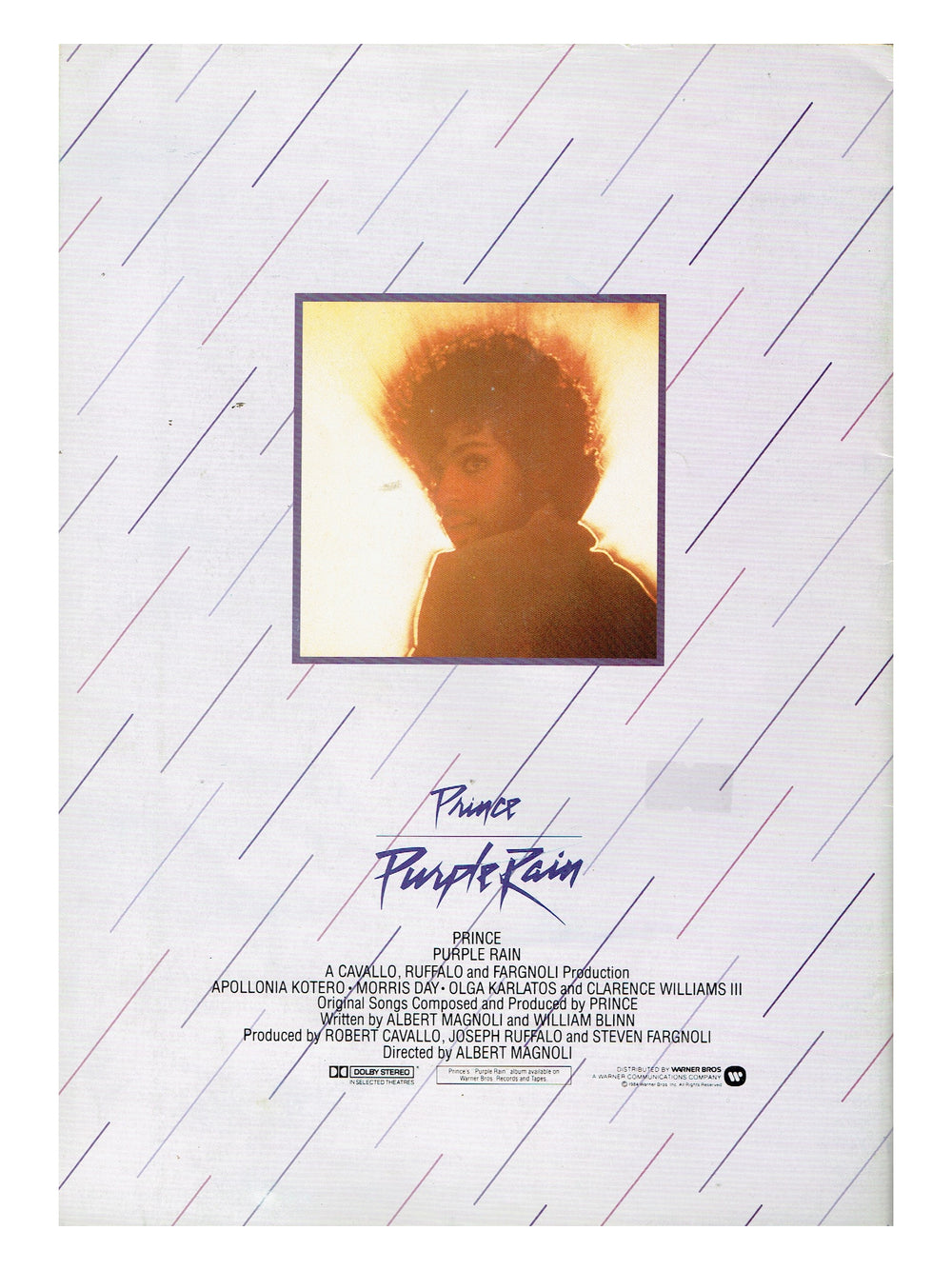 Prince – & The Revolution – Purple Rain Japanese Movie Programme