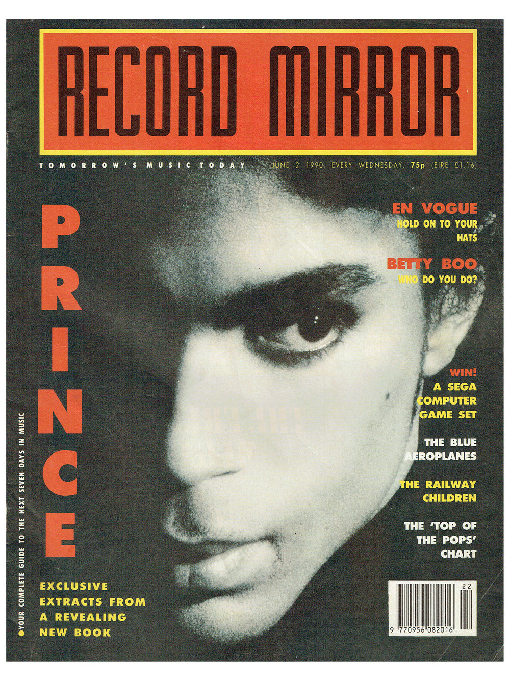 Prince –  Record Mirror Magazine June 1990 Cover And 3 Page Article Preloved: 1990