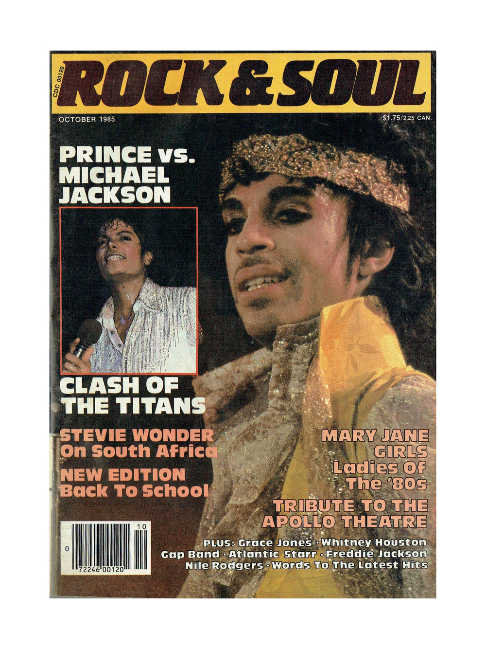Prince – Rock & Soul Magazine October 1985 Cover & 3 Page Article RARE