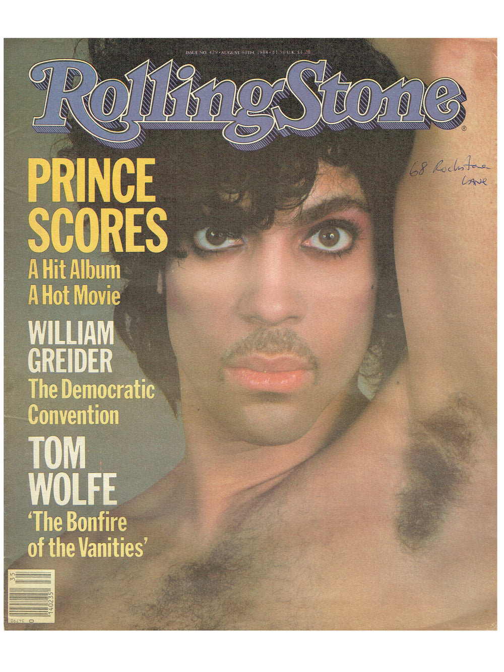 Prince – Magazine Rolling Stone August  Cover And 4 Page Article Preloved: 1984