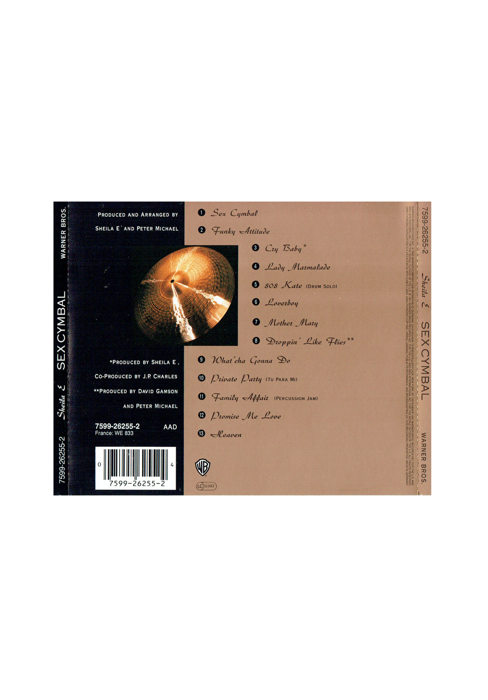 Prince – Sheila E Sex Cymbal CD Album EU Preloved: 1991