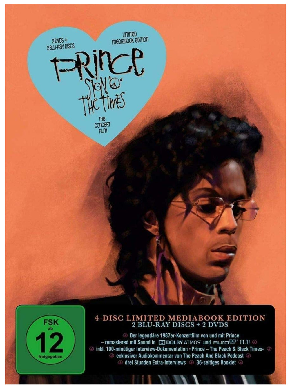 Prince Sign "O" The Times LTd Edition 4 Disc 2 Blu-ray 2 DVD Set  WILL PLAY ON ALL MACHINES
