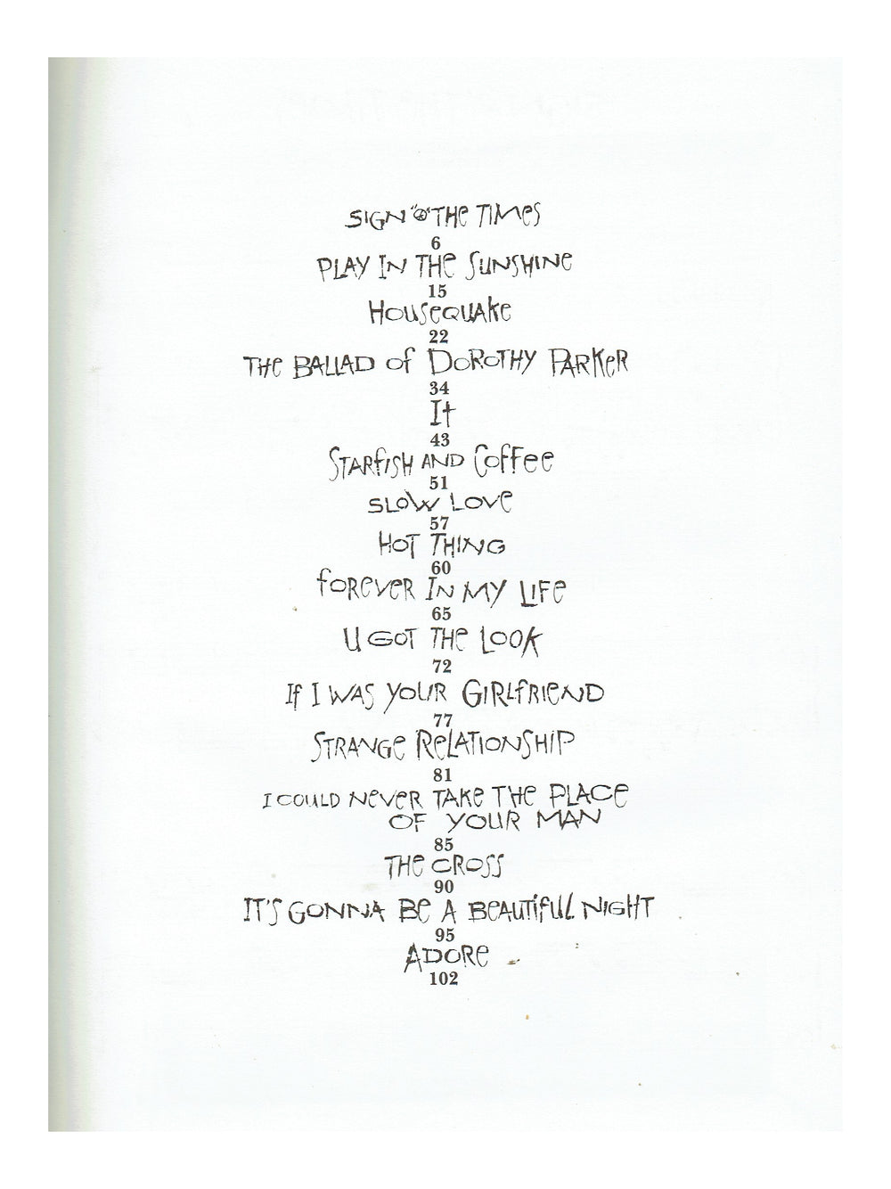 Prince – Sign O the Times Guitar Tab Songbook Hardback Printed In USA