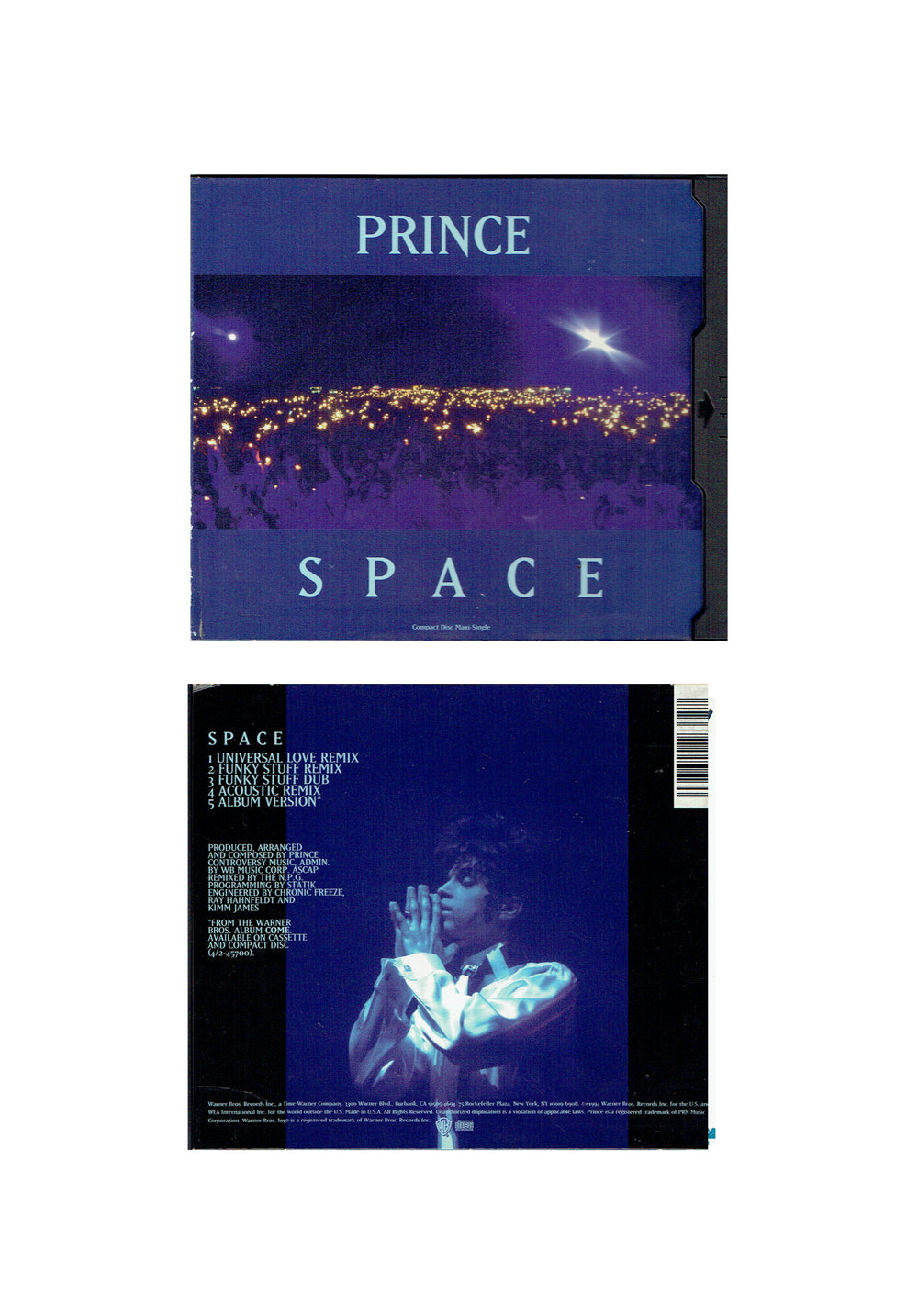 Prince Space Original Maxi CD Single 1994 Flip Case 5 Tracks EXCELLENT COND