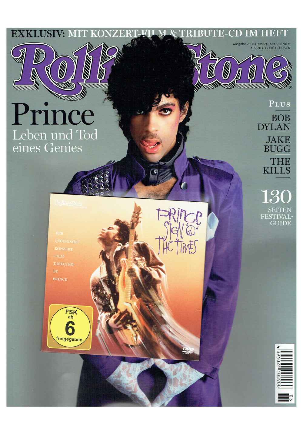 Prince –  Magazine Rolling Stone Issue Juni DVD Sign O The Times 2016: NEW