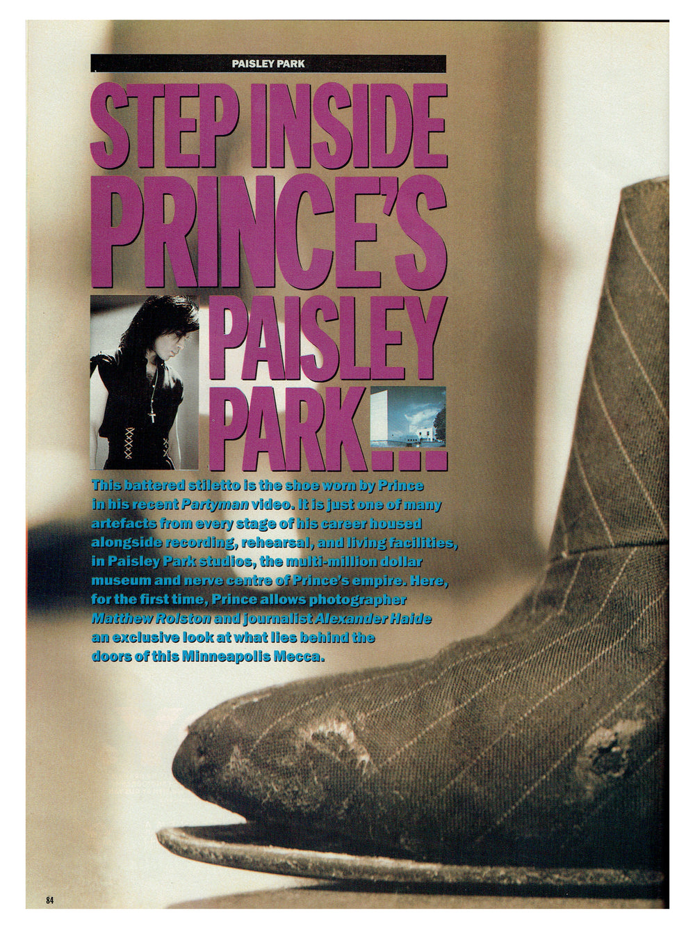 Prince – Magazine Sky Christmas Inside Paisley Park 6 Page Preloved: 1989