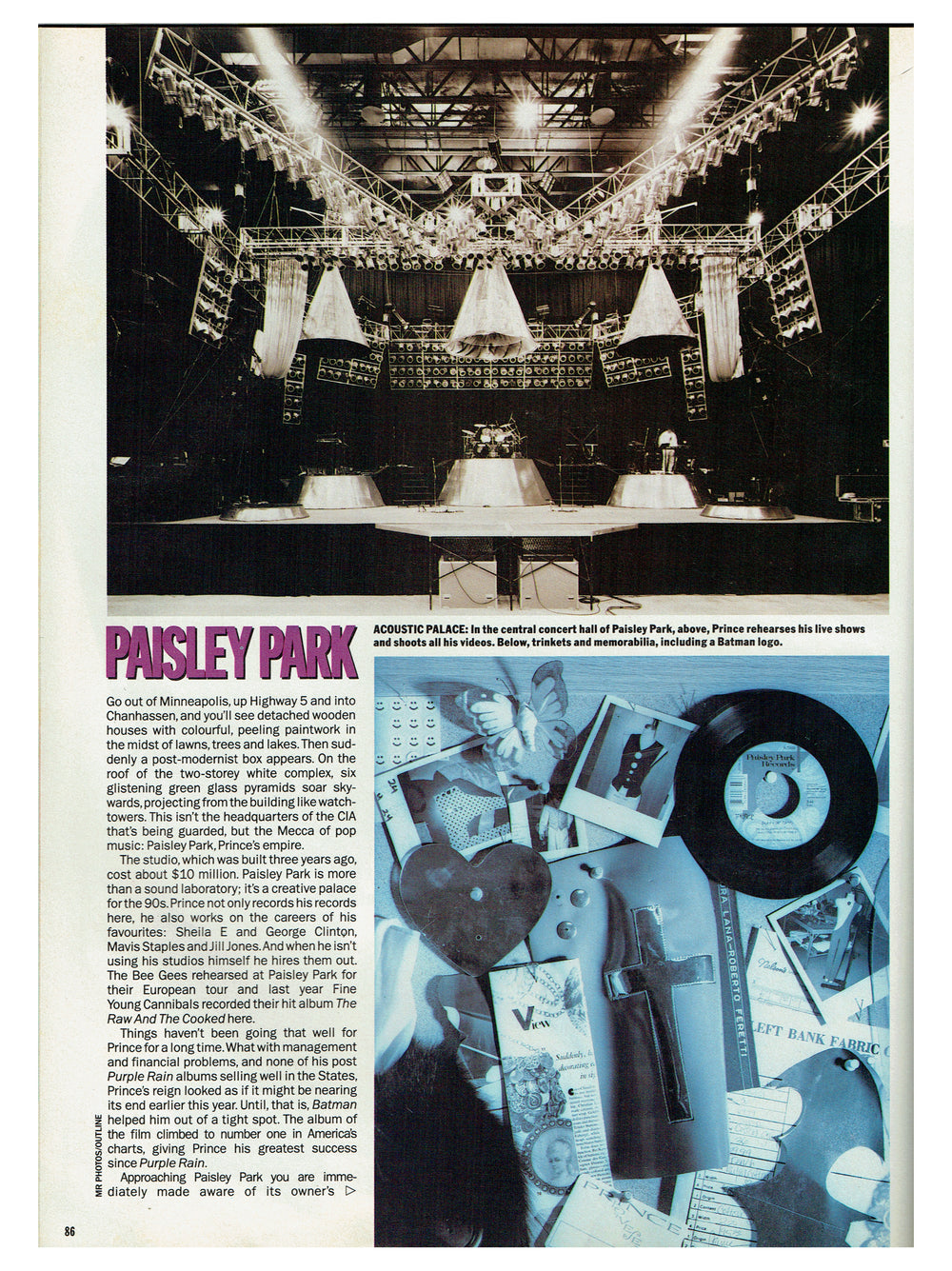 Prince – Magazine Sky Christmas Inside Paisley Park 6 Page Preloved: 1989