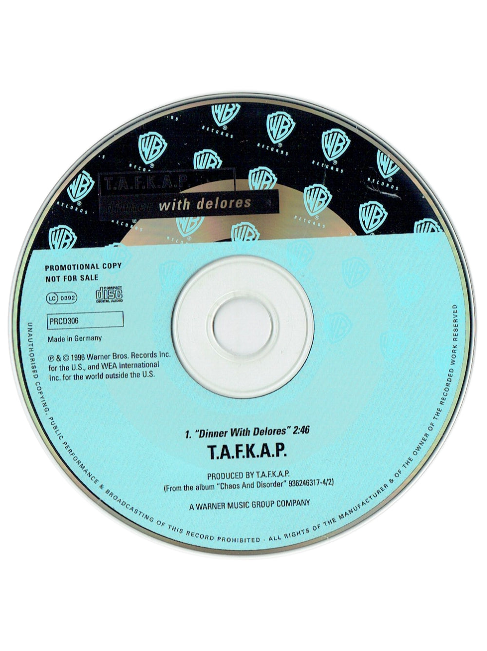 Prince – TAFKAP Dinner With Delores Promo PA CD Single 1 Track EU Release 1996 Prince *