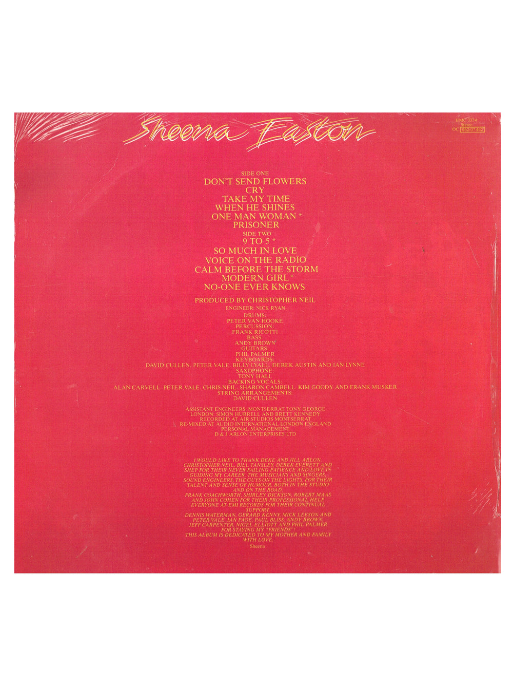 Prince – Sheena Easton Take My Time Vinyl Album UK Preloved: 1981