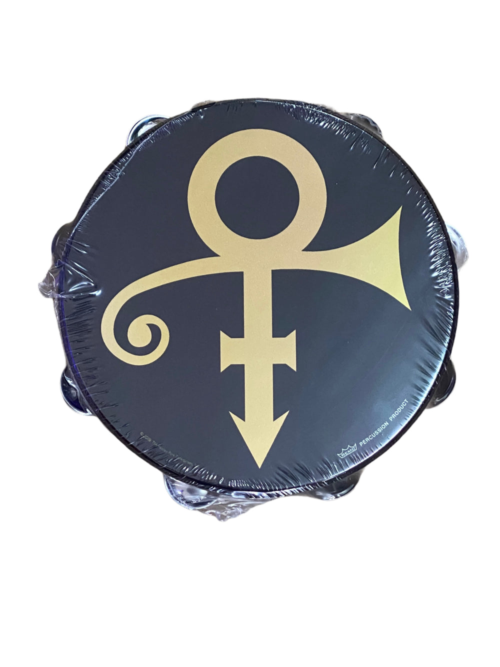 Prince Official Paisley Park Black Gold LOVE SYMBOL Tambourine Brand New Sealed