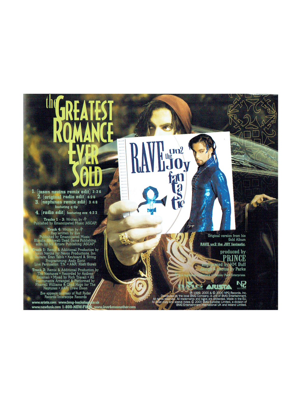 Prince – The Greatest Romance Ever Sold CD Single Nevins UK Preloved: 2000 *