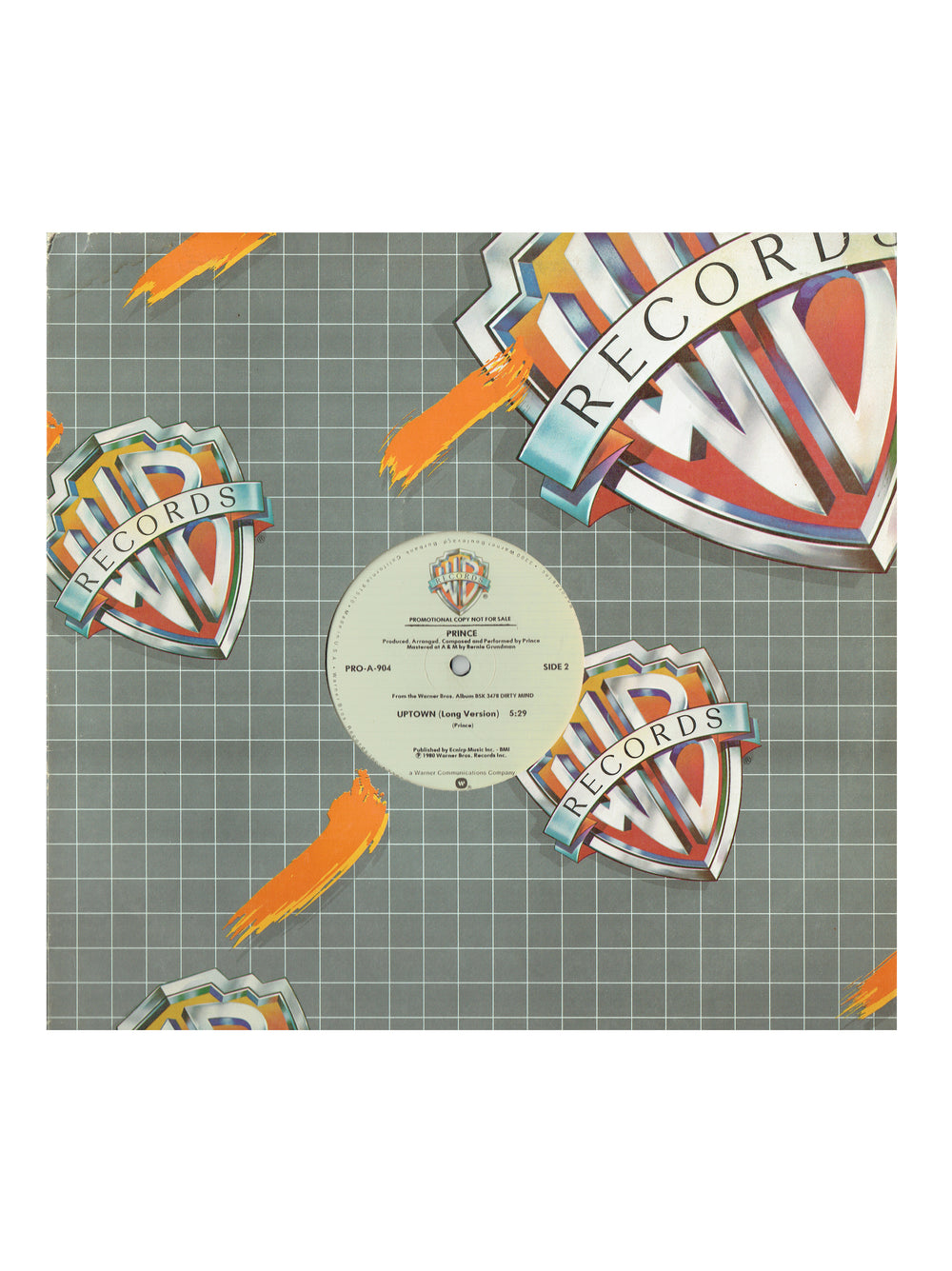 Prince – Uptown Vinyl 12" Single Warner Bros. Records Promo US Preloved: 1980
