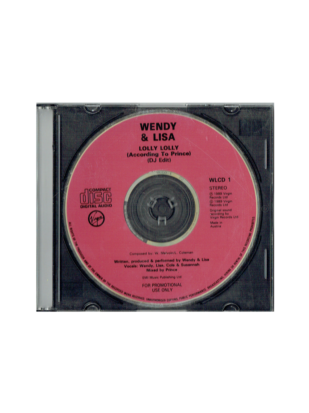 Prince – Wendy & Lisa Lolly Lolly According To Prince CD Single EU Promo Preloved: 1989