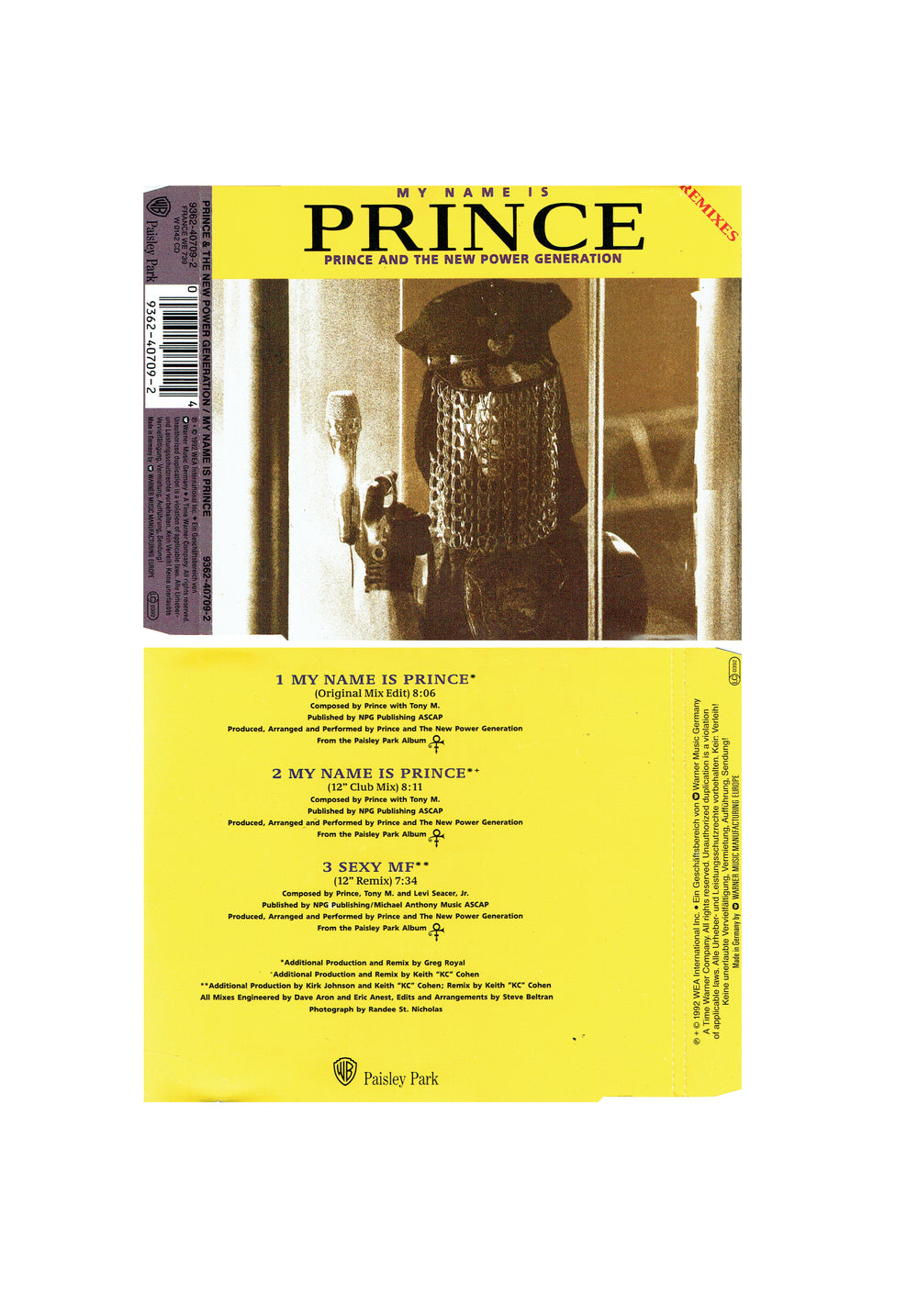 Prince –  & The New Power Generation – My Name Is Prince (Remixes)CD Maxi-Single Europe Preloved: 1992
