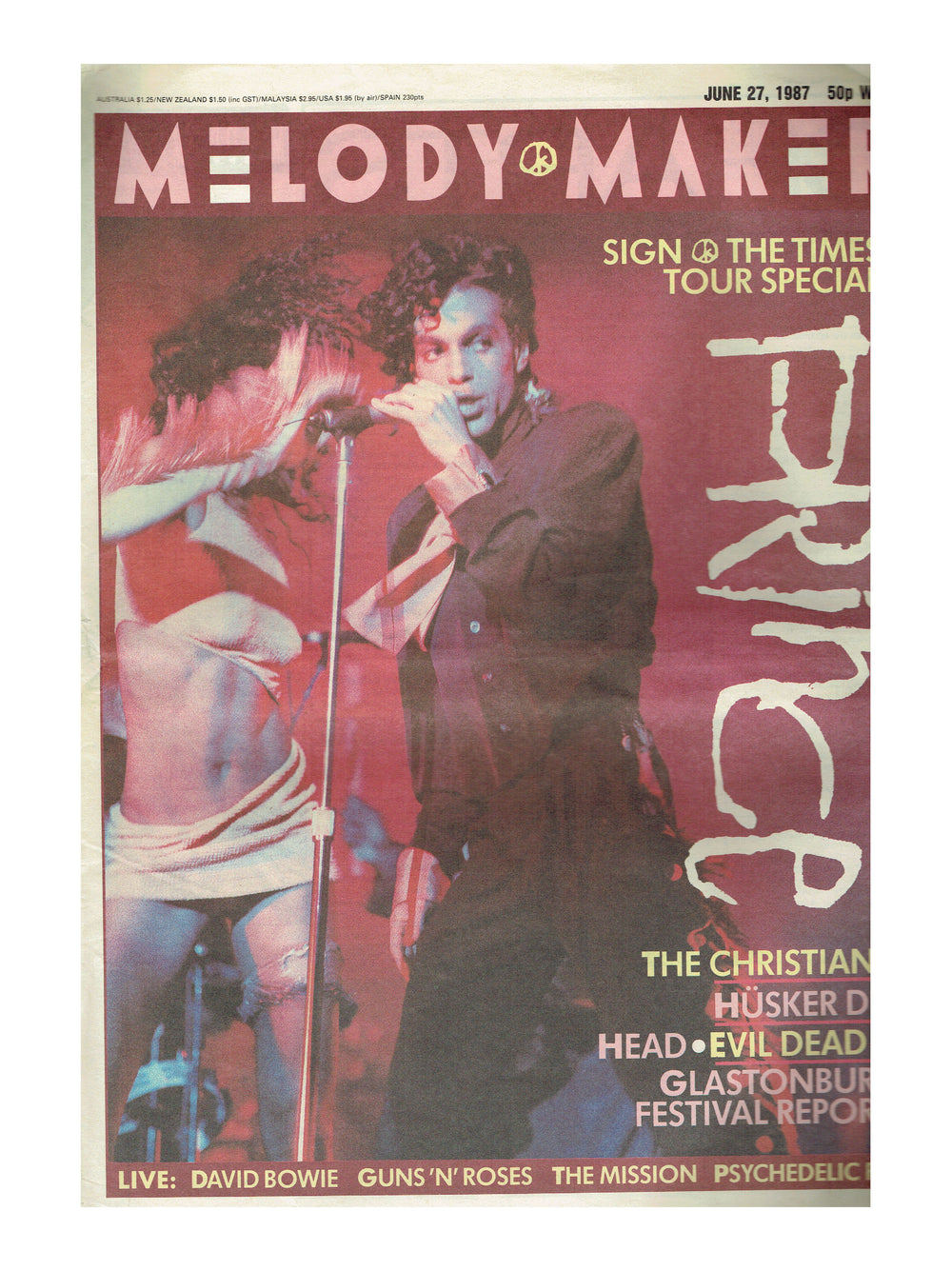 Prince – Melody Maker Newspaper June 27th 1987 Sign O The Times Cover & Centrespread