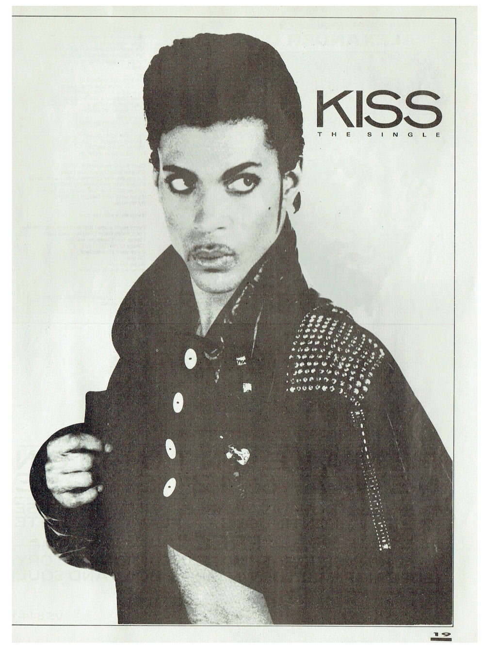 Prince KISS Original Vintage 1986 Full Page Advert 11" x 8 "