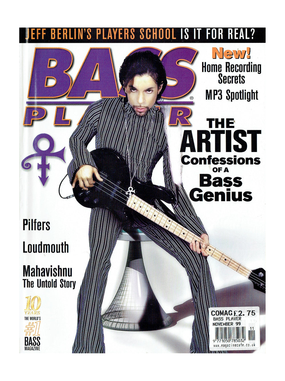 Prince – O(+> The Artist Bass Player Magazine November 1999  Prince