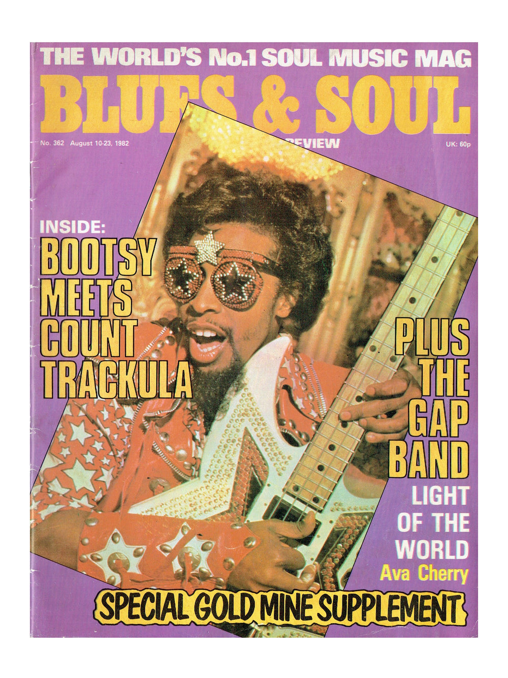 Blues & Soul Magazine August 1982  Bootsy Collins Cover No Prince