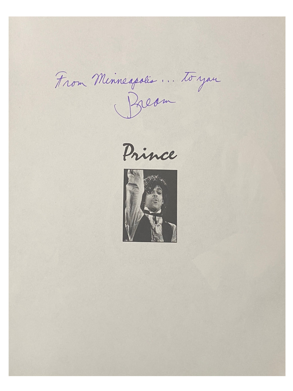 Prince Inside The Purple Reign Book SoftBack USA 1984 Publication Jon Bream SIGNED