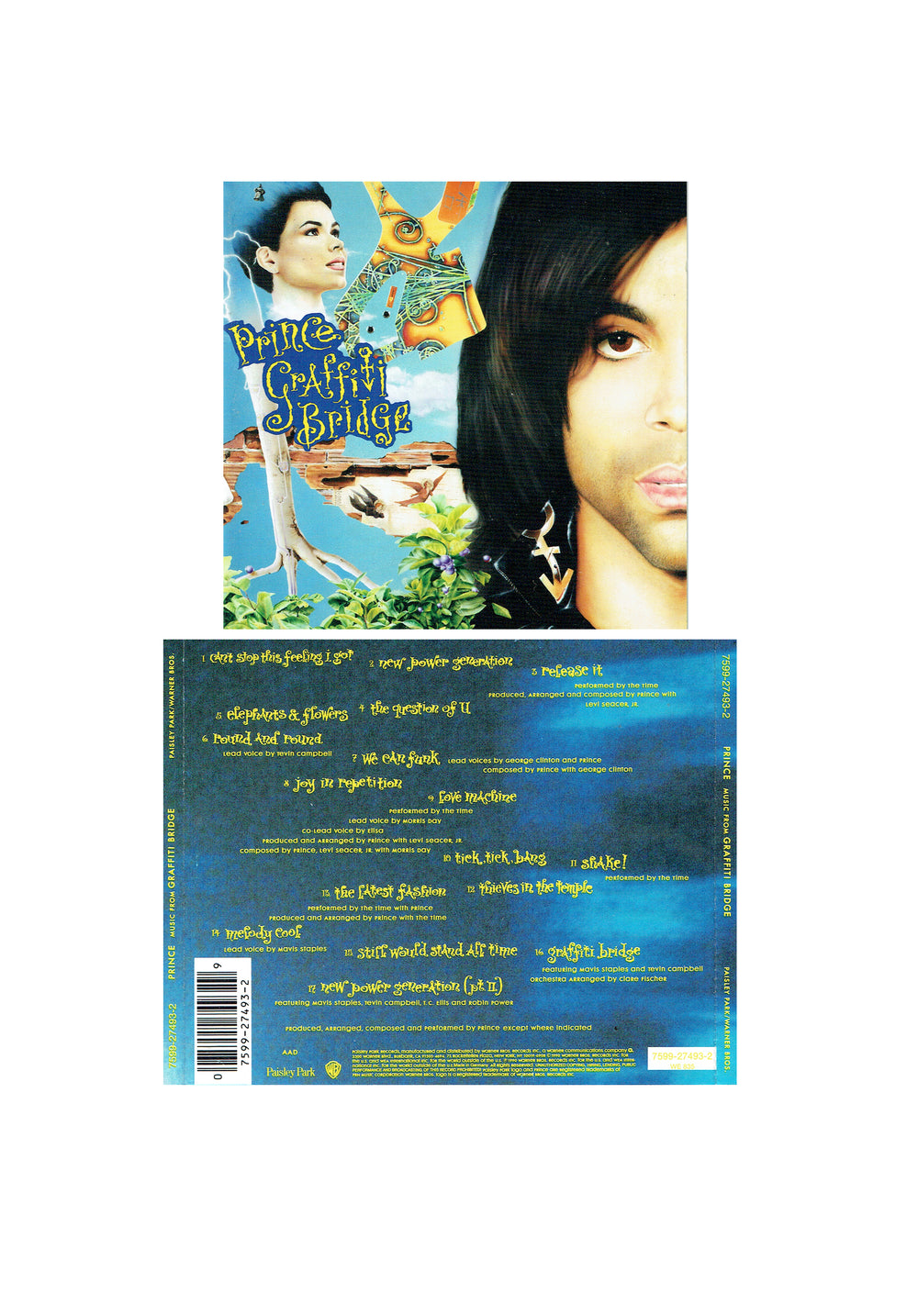 Prince – Graffiti Bridge CD Album Original 1990 Release 17 Tracks